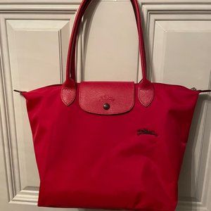 Longchamp Le Pliage Club Small Shoulder Tote - Red